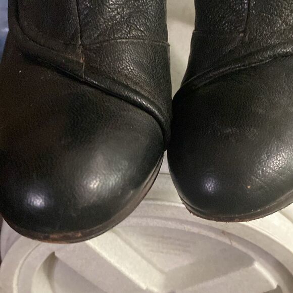 Vintage Rare Frye Victorian Goth Matilda Faux Button Black Leather Heeled Boots - Picture 6 of 14